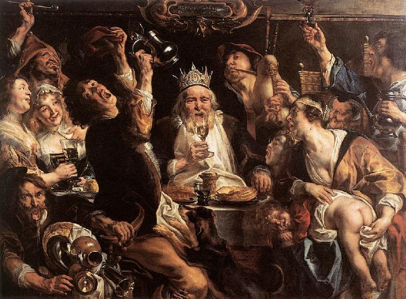 JORDAENS, Jacob The King Drinks s china oil painting image